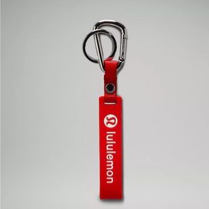 NWT Lululemon® Silicone Keychain pink/white